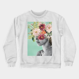 WOMAN WITH FLOWERS 12 Crewneck Sweatshirt